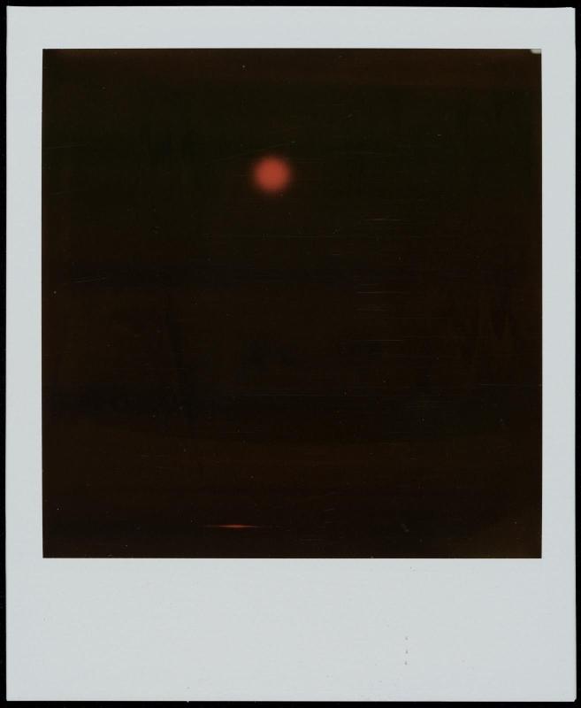Red light glowing in the dark