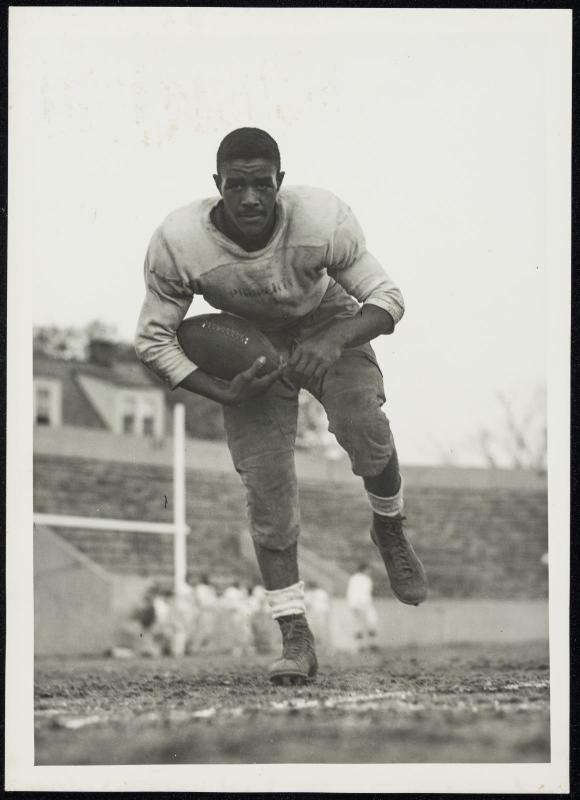 Young man with football