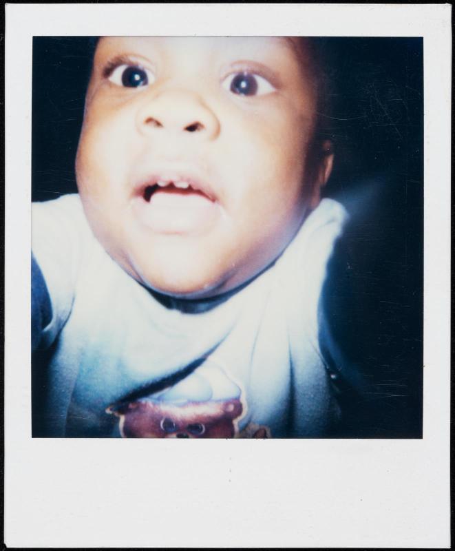 Baby with new teeth close-up