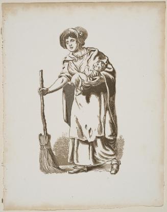 Female Street Sweeper and Child
