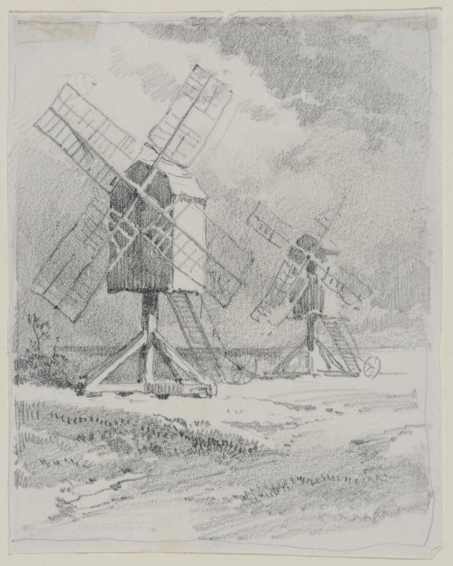 Old Windmills, Virginia [two-sided drawing]