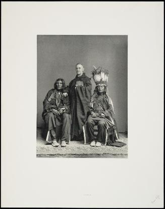 Group of Two Indians and a Catholic Missonary
