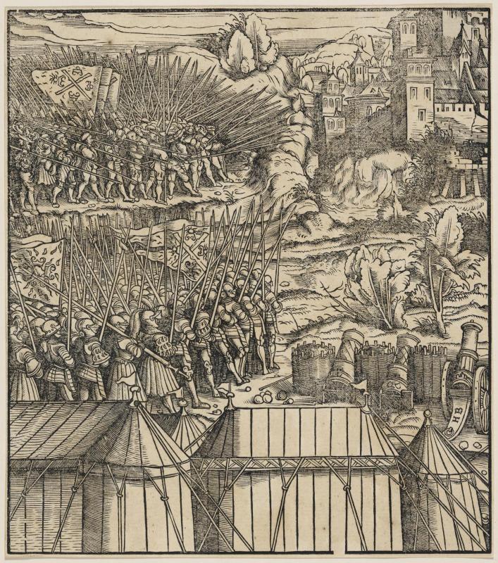 Austrian Troops Besieging a City