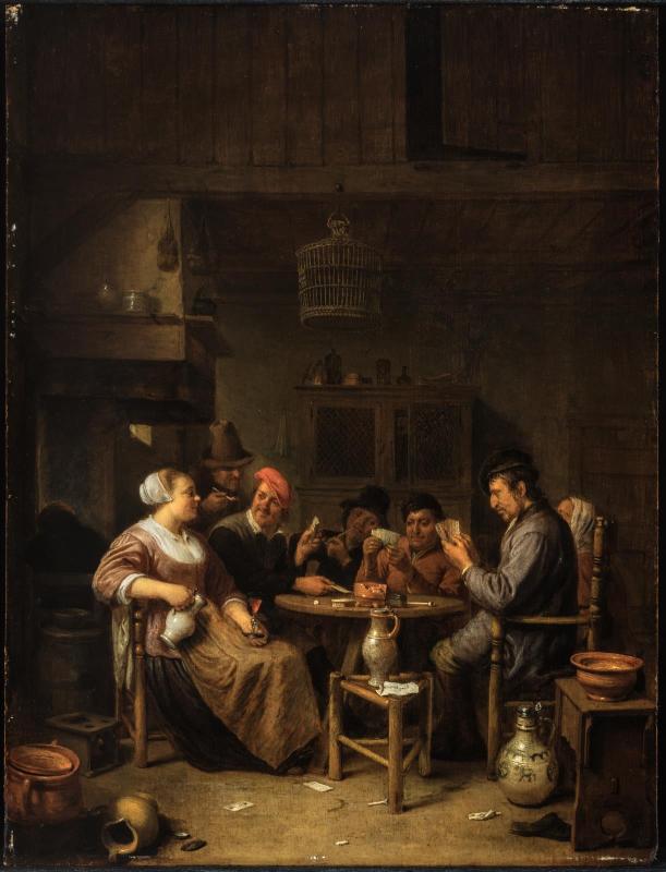 Men Playing Cards in a Tavern