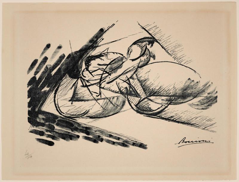 Schnelligkeit (Speed), from the portfolio Bauhaus Drucke, Neue Europäische Graphik, 4te Mappe: Italienische und Russische Künstler (Bauhaus Prints, New European Graphics, 4th Portfolio: Italian and Russian Artists)