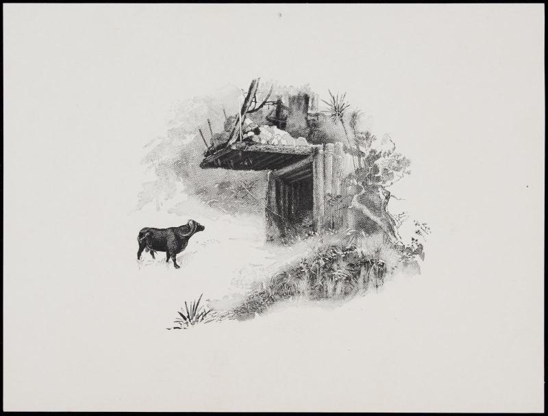 Vignette with cow