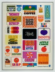 Sample sheet of commercial labels