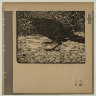 Recto: Schreeuwende (Screetching Crow); verso: Portrait of Piet Vorkink