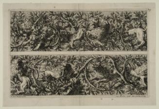 Ornamental Foliage with Lions