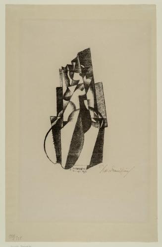 Figürliches Motiv (Figur in Bewegung) [Figural Motif (Figure in Motion)], from the portfolio, Bauhaus Prints, New European Graphics, 4th Portfolio: Italian and Russian Artists