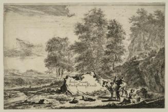 Landscape with shepherds, shepherdesses and cattle