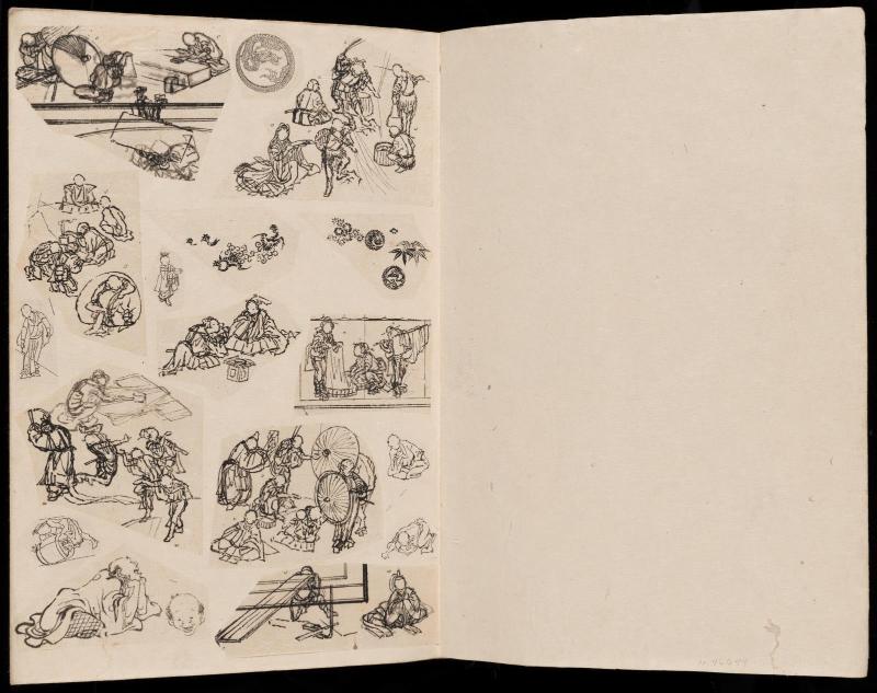 Album of miscellaneous sketches including designs for artisans