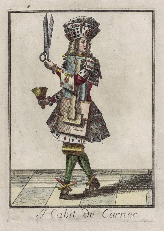 Costumes Grotesques; Habit de Cartier (card maker)