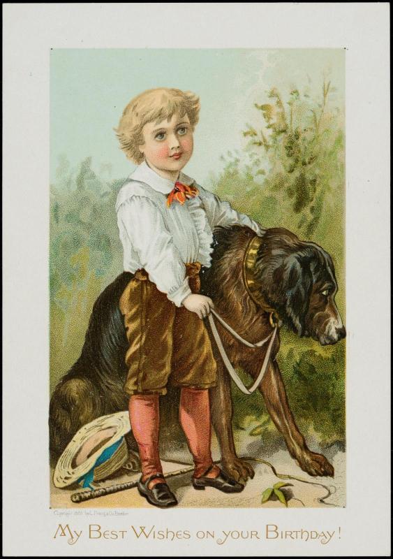 Birthday Card: Boy and Dog