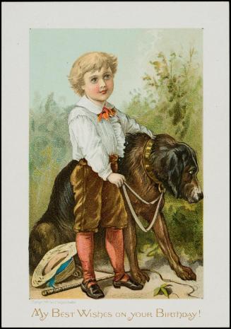 Birthday Card: Boy and Dog