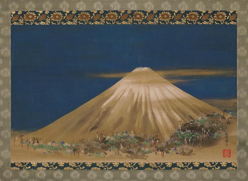 Mount Fuji with Spring Flowers