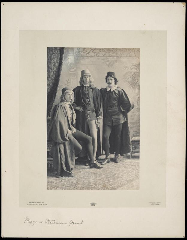 Three Young Men in Fancy Costume