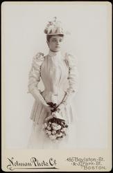 Portrait of Young Lady with bouquet