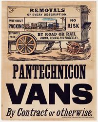 Pantechnicon Vans—by Contract or Otherwise, Advertisement Poster