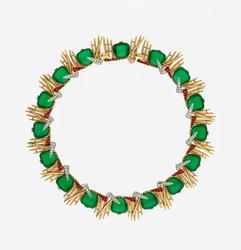 Gold spike necklace apres Van Cleef & Arpels