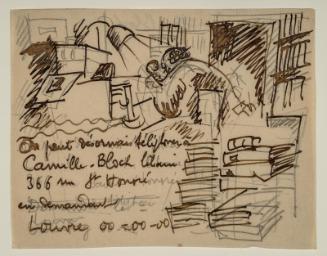 Design for a trade card for Camille Bloch