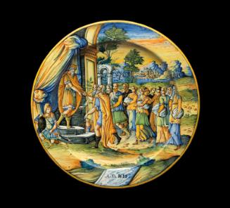 Dish depicting the Reconciliation of the Romans and Sabines