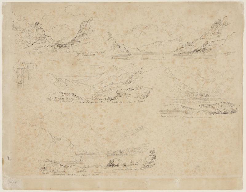 Sheet of Six Swiss and Italian views