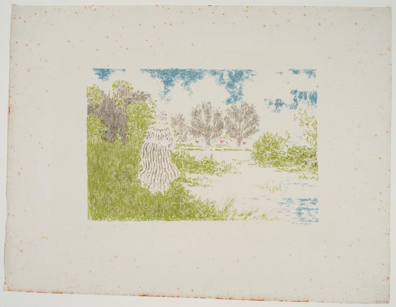 L'Album de Paysage, No. 3: Femme en robe à rayures (Woman in a Striped Dress)