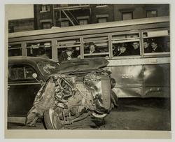 Crash -- Bus & Car -- 1st Ave & 15th St.