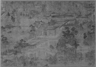 Palaces with figures in landscape