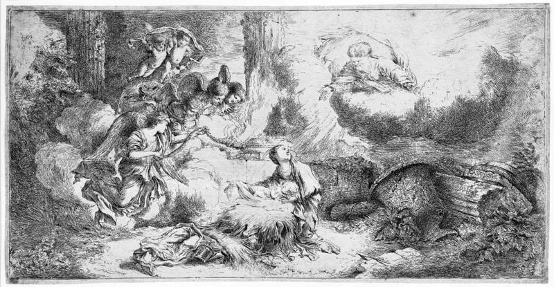 Virgin and Child and angels