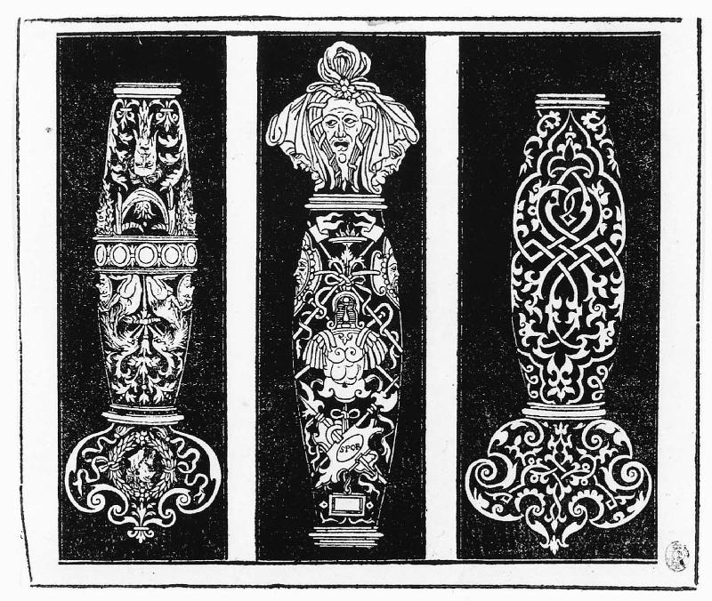 Panel of dagger sheaths
