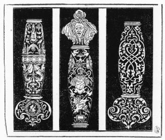 Panel of dagger sheaths