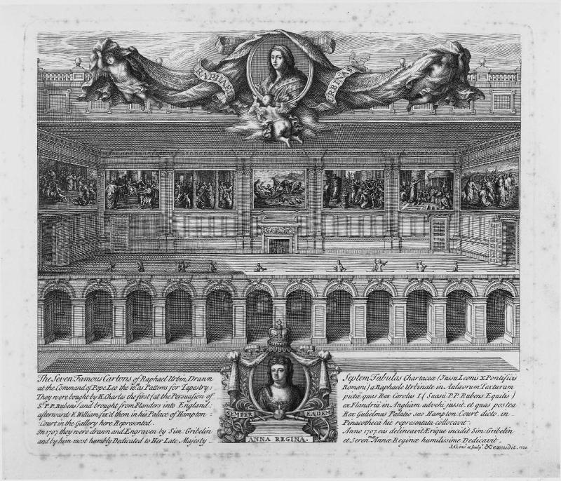 The Gallery at Hampton Court with the Raphael Cartoons
