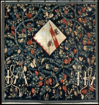 Millefleurs Tapestry with a Lady's Coat of Arms (a fragment from a series of armorial millefleurs hangings)