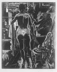 Self portrait with model