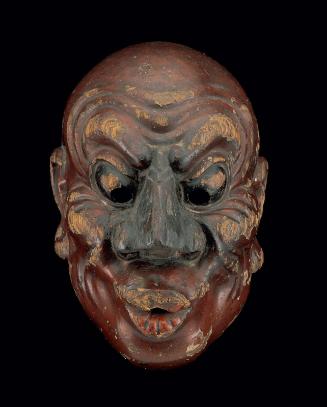 Bugaku mask, possibly of the Kotokuraku-heishitori type