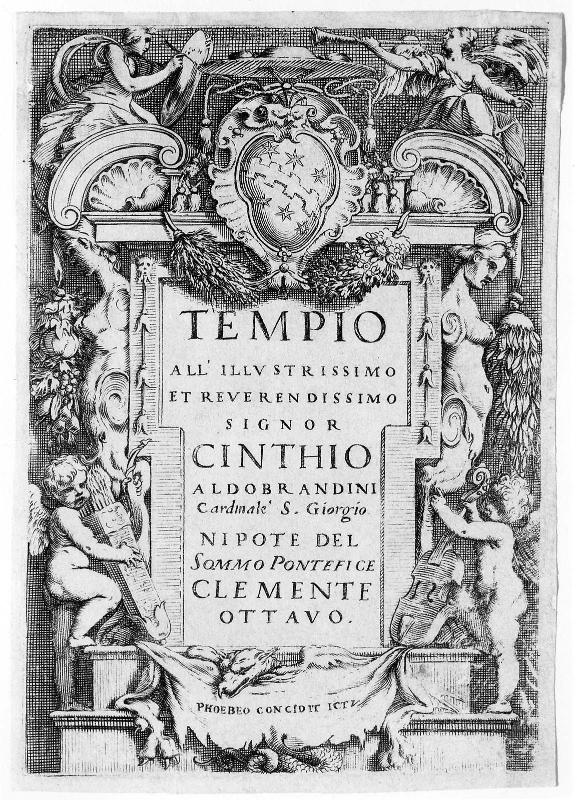 Title-Page to the Tempio all' Illustrissimo et Reverendissimo Signor Cinthio Aldobrandini