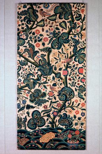 Fragment of a bed curtain