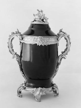 Mounted covered vase