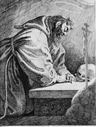 Saint Francis in prayer