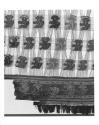Corner of fringe end with fringe missing