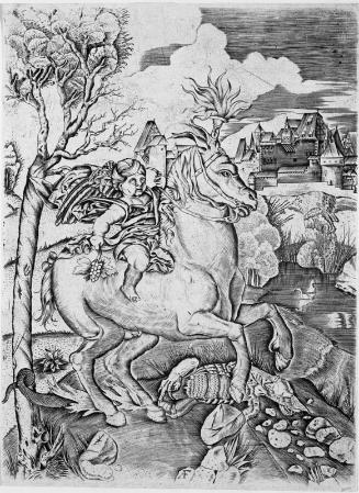 Winged Genius on Horseback
