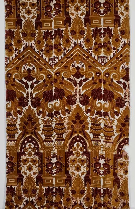 Length of velvet furnishing fabric