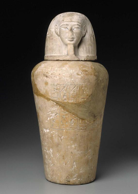 Canopic jar and lid of Prince Amenemhat