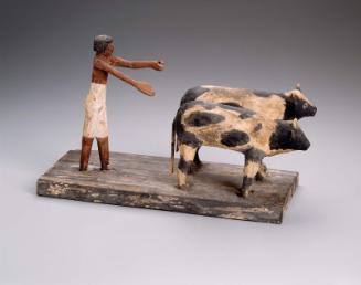 Model of oxen and driver