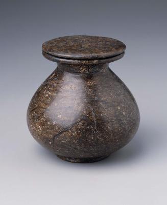Bag-shaped jar with lid