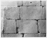 Narrow wall opposite false door; register 3-left: dogs; right: man leading bull; register 4-rig…