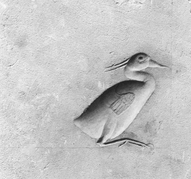 Mold of a heron or phoenix