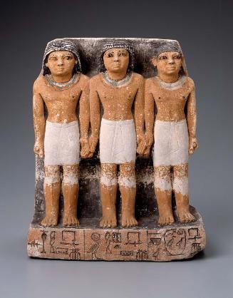 Triad of standing male figures